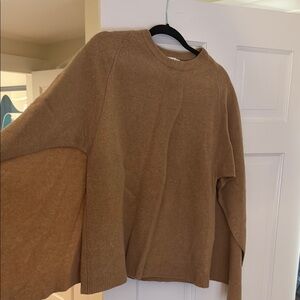 Sandro Cozy Camel Cape Sweater